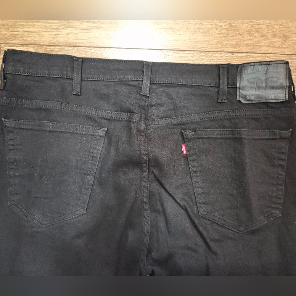 [LIKE NEW] Levi's 541 Men's Black Relaxed Fit Jeans 36 X 29 - Picture 4 of 6